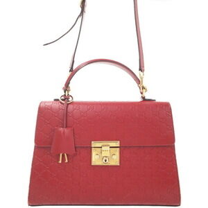 Gucci Guccissima leather 2way Handbag Red